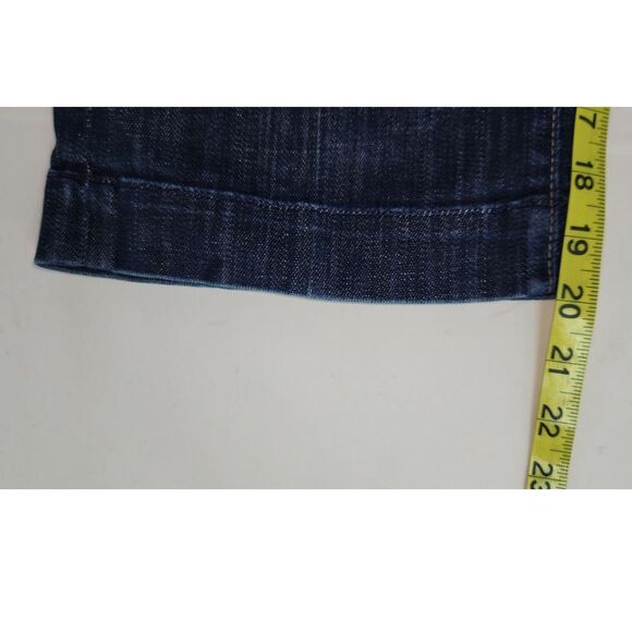 7 For All Mankind DOJO Low-Rise Dark Wash Capri Crop Jeans Sz 27 - Picture 11 of 11